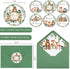 Yuzioey 4x6 (50PCS) Woodland Thank You Cards, Forest Animals Thank You Notes with Matching Envelopes & Stickers