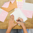 Set 100 Pack 4x6 VNS Creations Bundle - Thank You Cards With Envelopes Bulk & Stickers - - Light Blue and Pink