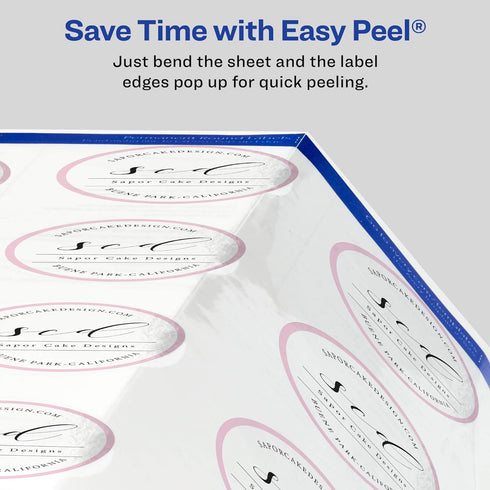 Avery Printable Round Labels with Sure Feed, 3/4" Diameter, Glossy Clear, 400 Customizable Labels