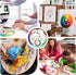 Wigearss 3 Pieces Color Mixing Wheel Package - Art Class Teaching Tool for School Office Learning Guide (3 Different