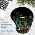 Ergonomic Mouse Pad with Wrist Rest Support Gel, Cute Non-Slip Pad, Garden Flowers Design