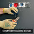Electrical Insulated Gloves, 400V High Voltage Resistance Electrician Safety Gloves, Rubber Non-Slip