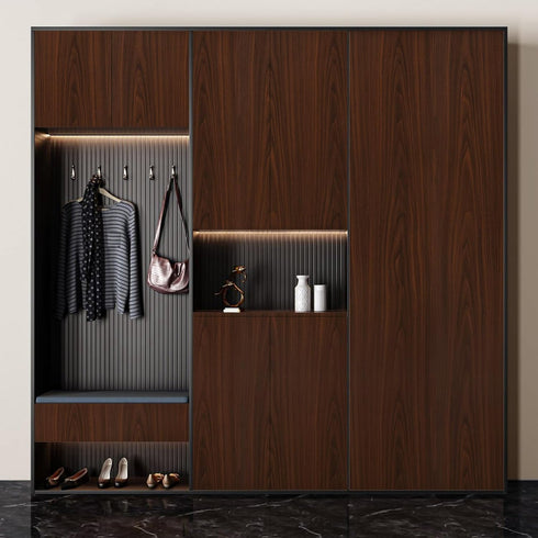 Countertops 15.7" 118" Decoroom Wood Grain Contact Paper Dark Walnut Contact Paper Peel and Stick Wallpaper for Wooden