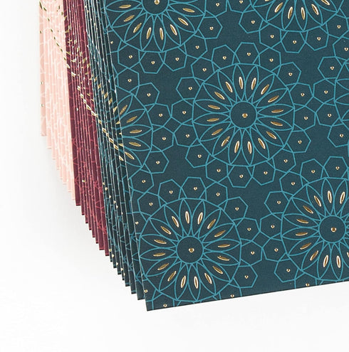 U Brands 3 Tab File Folders, Fleuri Jewel Tones, 24 Count for Organizing Documents