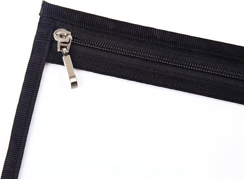 Multi-purpose Water Resistant Clear PVC Organizer Bag Pouch, 6-pack with Zipper Closure