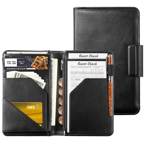 CoBak Premium Server Book - 5.12" x 7.91" Waiter Wallet Organizer in
