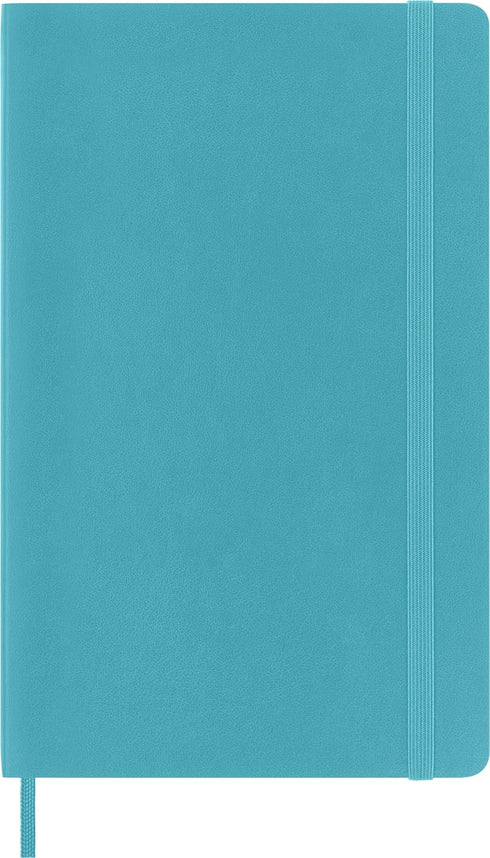 Moleskine Classic Notebook, Soft Cover, Large (5" x 8.25") Plain/Blank, Reef Blue, 192 pages