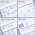 Monthly Budget Planner Book (Undated) with 12 Pockets for Income, Debt, Saving, Expense, and Bill Tracker, Purple