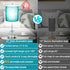 Set 2 2 3-Way Dimmable 800 5000K Bulbs Lynnoland Green Touch Table Lamps of with USB & AC Outlet, Bedside Nightstand