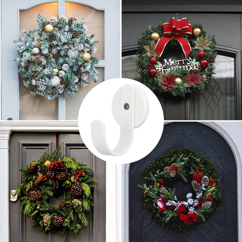 FYY Magnetic Wreath Hanger, 2 Pack Heavy Duty Magnets with Hook for Refrigerator, Christmas Decoration for Metal Doors