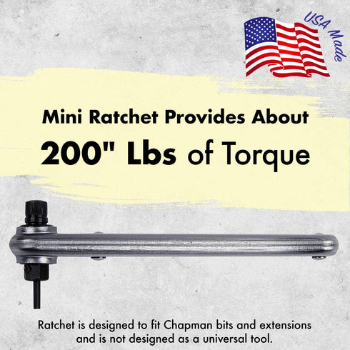 Chapman MFG CM-13 Mini Ratchet, 1/4" Drive, USA Made Stainless Steel with 20 Tooth Gear