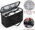 Trunab Reusable 3 Cups Drink Carrier - Insulated Drink Caddy Holder Bag for Delivery, Black