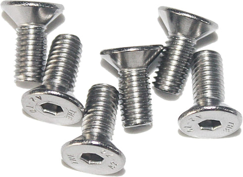 Fullerkreg Stainless Steel Hex Drive Flat Head Screw, M4 x 0.7 mm Thread, Packs of 100