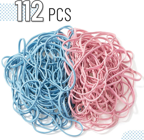 Mr. Pen Large Rubber Bands 110 Pack Pink and Blue Extra Large Office Supplies
