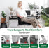 FuturaLoom Tailbone Memory Foam L-Shaped Seat Cushion with Lumbar Support & Adjustable Strap - Pain Relief for Office