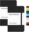 PAPERAGE Lined Pocket Journal Notebook, 2 Pack, Black, 160 Pages, Small 3.6 x 5.6 inches, Hardcover