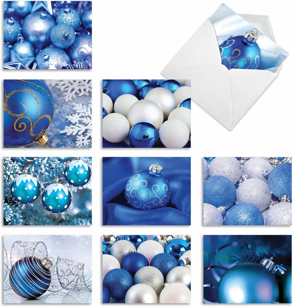 The Best Card Company - Box of 10 Christmas Cards Blank, Assorted Santa & Holiday Cards with Envelopes