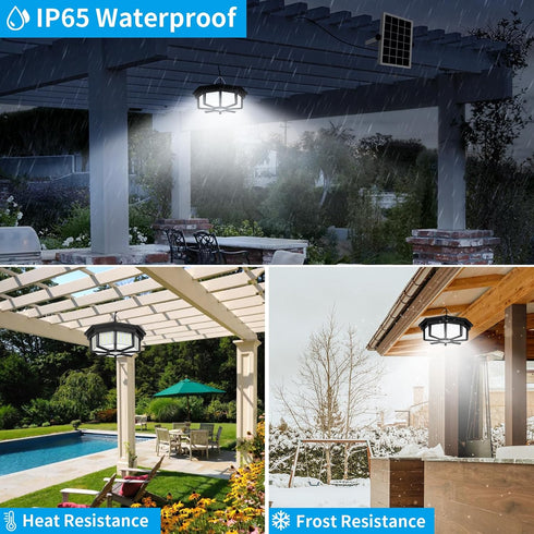 288LED 5 Solar Shed Light Indoor Outdoor, Aqonsie Solar Powered Motion Sensor Pendant Light Daytime Available, Solar