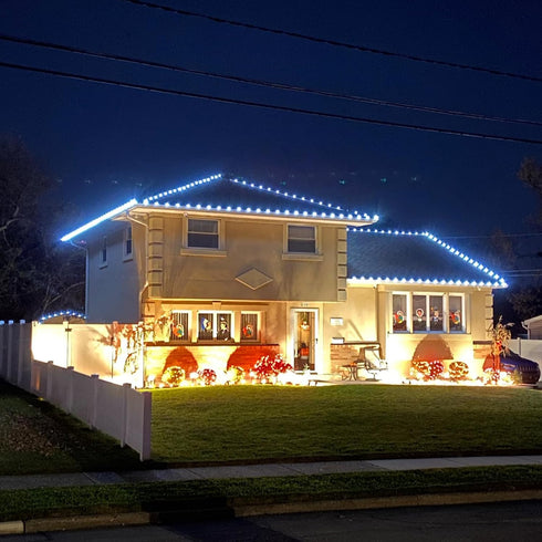 C7 25' 12" E12 HLO Lighting Light Strings | Green Cord with Socket Spacing, Christmas Light Stringer