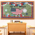 Whaline 82Pcs Patriotic Bulletin Board Decoration Kit - God Bless America Set with Star Cutouts for 4th of July