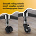 Set of 5 Replacement Chair Caster Wheels, Clear - NOT Compatible with IKEA Chairs