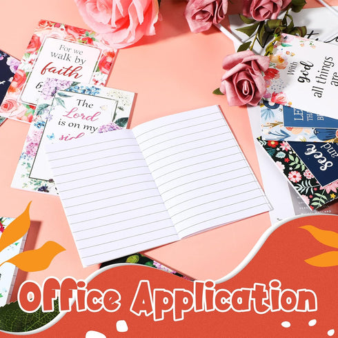CHENGU 50 Pcs Bible Verse Notebook, Christian Journals Bulk, Inspirational Notepads for Women Men, Pocket Office School