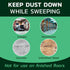 (8.4 lbs) Gritty Green Sweeping Compound with Sand Effective Dust Control on Cement & Unfinished Floors, Grit and Sand