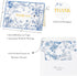 50 Pack Crisky Blue Floral Thank You Cards Gold Foil Greeting Notes Bulk with Envelopes & Stickers for Birthday, Baby