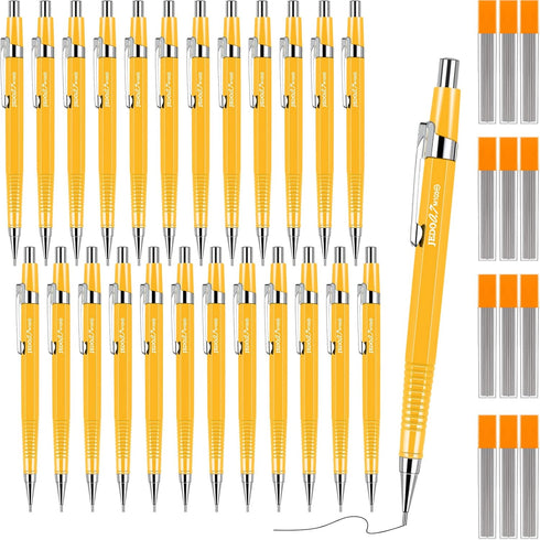 Gueevin 24 Pcs Mechanical Pencil Set - Metal Penpoint Retractable Automatic Drafting Pencils for Writing, Drawing,