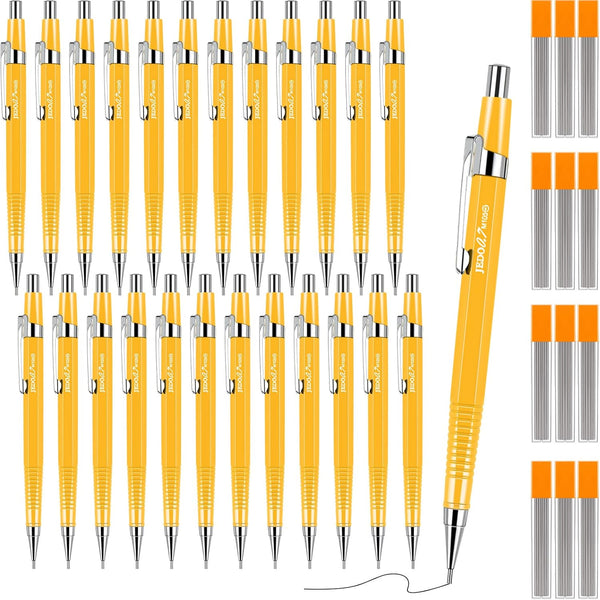 Gueevin 24 Pcs Mechanical Pencil Set - Metal Penpoint Retractable Automatic Drafting Pencils for Writing, Drawing,