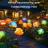 4 Pack IP65 7-Color 10H+ Solar Rose Lights Outdoor: Waterproof Changing LED Flower Stakes for Garden Pathway Patio Lawn