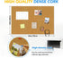 DOLLAR BOSS Cork Board Tiles, 6 Packs 12" x 12" 1/2" Thick Self Adhesive Corkboards with 60 Pushpins
