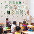 Hedeey 45 PCS Reading Bulletin Board Set - Eucalyptus Classroom Decorations with Motivational Positive Sayings Posters