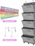 homyfort Over the Door Hanging File Organizer, Weekly File Folders for Mail, Magazine, Notebooks, 5 Large Pockets