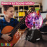 6" 12V BALIBOO Plasma Ball Light Touch & Sound Sensitive Activated Lightning Globe Power Adapter Plug Plasma Globe Lamp