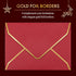 Invitation Envelopes, 100-Pack 5x7 for Invitations, Gold Foil Bordered A7, Christmas Colors