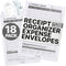 Extra Large Receipt Envelope & Receipts Organizer (Pack of 18) - 12.8" × 9.0" Inches, Gray Color