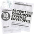 Extra Large Receipt Envelope & Receipts Organizer (Pack of 18) - 12.8" × 9.0" Inches, Gray Color