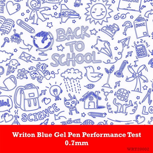 Writon Retractable Gel Pens, Comfort Grip, 0.7mm Fine Point, Blue Ink, 12 Pack by Writon