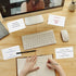 ANSTEEP 500PCS 3x5 Inches White Index Cards, Flash Cards with Ring, Lined on Both Side Notecards Ruled Study Card