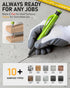 6 Pack 3-IN-1 Set 54 Nicpro Upgraded Carpenter Pencil with Finger Grip, Construction Pencils with Refill & Mini Spirit