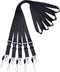 Wisdompro Office Lanyard, 5 Pack, 23 inch Quick Release Neck Strap with Detachable Buckle, Black