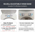 MinSha MinS709, 18.5" 18.1"19.3") Elongated V-Shape Toilet Seat Matte Finish, Fits (Approx. Toilets, Quiet-Close Lid