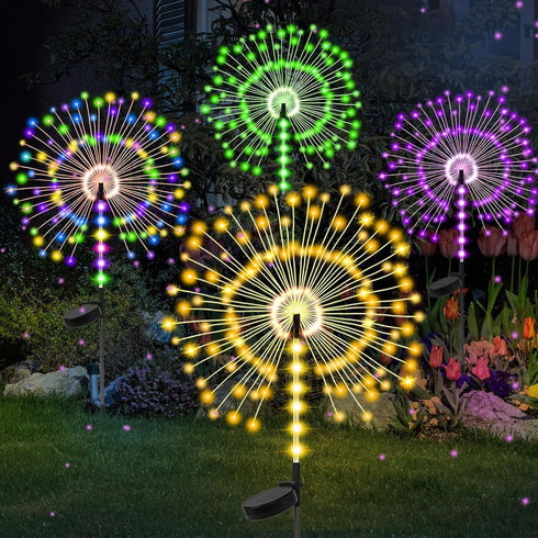 Garden Decor Outdoor Lights 500LED 4Pack, Solar Garden Lights for Outside Christmas