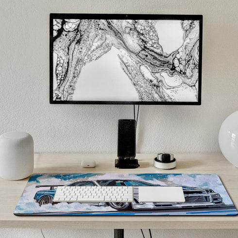 Large Mouse Pad Drift Car JDM Art Desk Mat, 40x90cm Rubber Gaming Office Organizer Supplies for Computer
