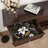 17.5" 393", Laatse Black White Floral Wallpaper Peel and Stick, Dark Gold Vintage Contact Paper x Golden Botanical Wall