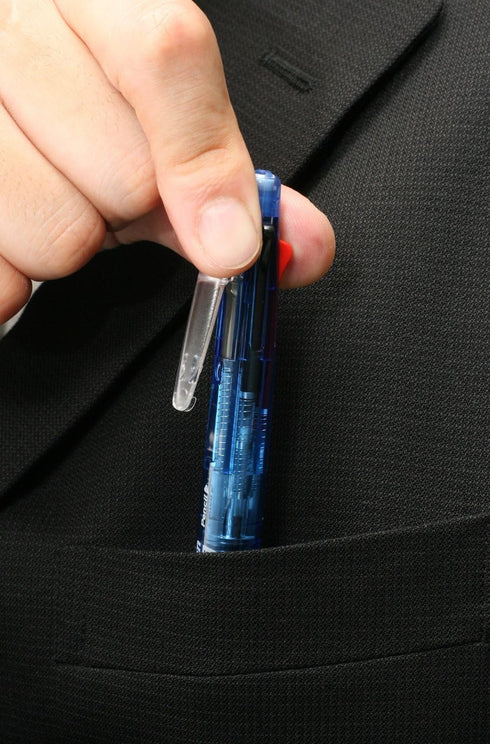 Zebra Clip-On Multi F Series 0.7 mm Ballpoint Multi Pen/0.5 mm Pencil, Active Green Body (B4SA1-ACG)