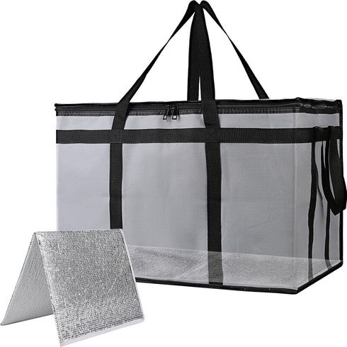 Bodaon Cooler Insulated Food Delivery Bag with Hard Bottom for Rideshare Bag,