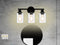 Ldeco 3 Light Bathroom Light Fixtures(Bulbs Included.),Black Vanity Lights with Clear Glass