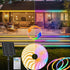ZAIYW 32.8Ft Dual Color Changing Solar LED Strip Lights Outdoor, IP68 Waterproof